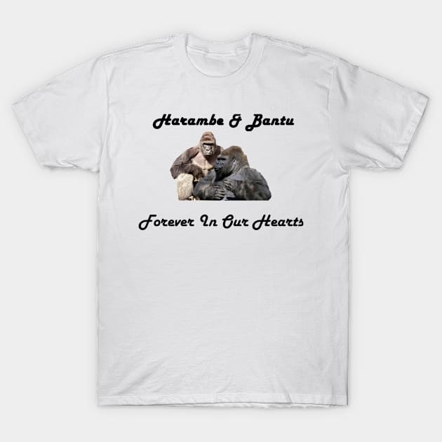 Harambe and Bantu forever in our hearts (Black) T-Shirt by harambism